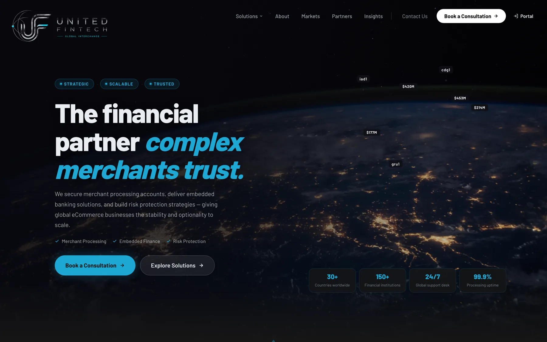 United Fintech website designed by Quicky Solutions